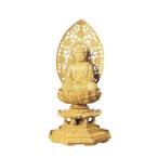 仏像 仏具 楠木地彫 八角台座 座釈迦如来像 禅宗(曹洞宗・臨済宗)他 金泥書 3.0