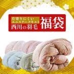 西川 羽毛布団 福袋 シングル 冬用 ダウン85％ 1.2kg 日本製 ユニステークキルト 羽毛掛け布団 暖かい ふとん 色柄おまかせ