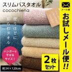 ミニバスタオル 2枚セット 34×120cm 高吸水糸使用 ハンガー干し バスタオル ビッグフェイスタオル ココチエナ 圧縮メール便