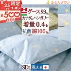 羽毛肌掛け布団 グース ダウンケット セミダブル 洗える 夏用 綿100％ 日本製 増量0.4kg カナダ産 ハンガリー産ホワイトグースダウン