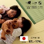 江戸間1畳 約87×174cm 長方形 ラグ 洗える カーペット 日本製 国産 抗菌 防臭 消臭 アウトドア レジャー 敷物 和室 シンプル グリーン 畳カーペット