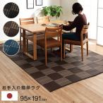 日本製 洗える PPカーペット 本間 1畳（約95cm×191cm） カーペット ラグマット 北欧モダン ラグ 長方形 洗える 夏 アジアン ひんやり 防ダニ リビング