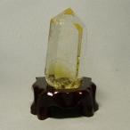 Yahoo! Yahoo!ショッピング(ヤフー ショッピング)パワーストーン半額セール 天然石のシトリンポイント（黄水晶六角柱）木製台座付　太陽を象徴する石　財運アップのシトリン