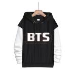 ショッピングbts butter BTS(防弾少年団) コスプレ衣装 スウェット 偽2つコート 帽子付き パーカー男女兼用ジャージ春秋運動服 打歌服 応援服 韓流グッズ