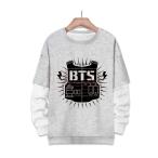 ショッピングbts butter BTS(防弾少年団) コスプレ衣装 スウェット 偽2つコート パーカー男女兼用ジャージ春秋運動服 打歌服 応援服 韓流グッズ