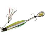 ハヤブサ ジャックアイ マキマキ 20g #20 キビナグロー偏光グリーン メタルジグ ショアジギング