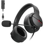 エレコム ゲーミングヘッドセット ヘッドホン 有線 【ARMA】 バーチャルサラウンドアダプタ付 ブラック HS-ARMA200VBK