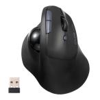 サンワダイレクト トラックボール エルゴノミクス マウス 静音 無線 Bluetooth 2.4GHz 【戻る/進むボタン搭載】 充電式 400-MAWBTTB190BK