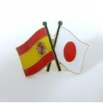  national flag pin badge ( Japan * Spain .. flag )