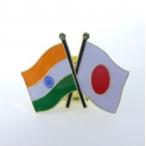 国旗ピンバッジ（日本・インド友好旗）