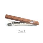 DESIGN Tiepin D 木製ネクタイピンD 木製品 日本製 ハンドメイド シルバー スーツ ビジネスシーン メンズ　 父の日 誕生日 進学祝 就職祝 プレゼント