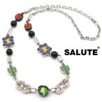 Yahoo! Yahoo!ショッピング(ヤフー ショッピング)ネックレス アクセサリー ユニセックス SALUTE メンズ レディース HIPHOP ヒップホップ ストリート スマイリー サルーテ Cactus flower flame necklace