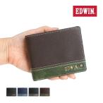 エドウイン EDWIN 財布 サイフ 二つ折財布 メンズ レディース 合成皮革 カード収納 プレゼント ブラック ネイビー グレー ダークブラウン