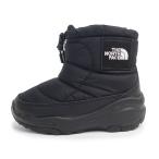 ザ ノースフェイス THE NORTH FACE キッズ ブーツ 子供用 ヌプシ ブーティ ロゴ ショート NFJ52280 KK TNFブラック×TNFブラック