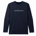 хлопок Logo длинный рукав SH-011V темно-синий S Shimano [[SS] новый старый ]