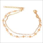 Yahoo! Yahoo!ショッピング(ヤフー ショッピング)ブレスレット ステンレス チェーン スイートハートマリーナ2連ピンクゴールド / 20代 30代 40代 プチギフト  /  金アレ対応 /ジーラブ