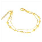 Yahoo! Yahoo!ショッピング(ヤフー ショッピング)ブレスレット ステンレス チェーン 2連 ゴールド スイートスター マリーナ / つけっぱなしOK  / 20代 30代 40代 プチギフト  / 金属アレルギー対応 /ジーラブ