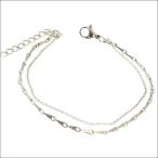 Yahoo! Yahoo!ショッピング(ヤフー ショッピング)ブレスレット ステンレス チェーン 2連 シルバー スパイク マリーナ  / つけっぱなしOK  / 20代 30代 40代 プチギフト  /  金アレ対応 /ジーラブ