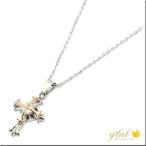 ネックレス チェーン ステンレス つけっぱなしOK  /  アンティーククロス（ ピンク ） / 2 ...