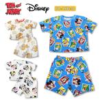 ディズニー トムとジェリー ベビー 半袖 上下 Tシャツ メッシュ 綿100% 男の子 女の子 パジャマ ガーゼ ミッキー ミニー キャラ