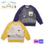 ショッピングバブ バブチップ トレーナー 男の子 子供 100 110 120 UFOキャッチャー 救急車 消防車 パトカー 電車 知育 新幹線 刺繍 プリン