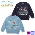 ショッピングバブ バブチップ トレーナー 男の子 子供 100 110 120 スポーツ スウェット バス ヘリコプター 電車 新幹線 刺繍 プリント 長袖