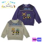 ショッピングバブ バブチップ トレーナー 男の子 子供 100 110 120 踏切 スウェット  電車 新幹線 刺繍 プリント 長袖 キッズ 幼稚園 保育園