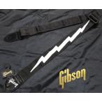 ショッピングlightning Gibson 【ASBOLT-BLK】 The Lightning Bolt Seatbelt Strap (Black) ギブソン ライトニング・ボルト・2インチ・ギター・ストラップ ブラック