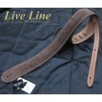 Live Line YMS38BRN Made in Japan ライブライン 国産 レザー 本革 スタンダードスタイル スエード・ギターストラップ ブラウン