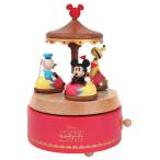 ディズニー 木製からくりオルゴール ミッキーオルゴール遊園地 ~Mickey mouse club march~ ニデックインスツルメンツ オルゴール