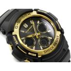 Yahoo! Yahoo!ショッピング(ヤフー ショッピング)G-SHOCK Gショック 逆輸入海外モデル カシオ アナデジ 電波 ソーラー 腕時計 ブラック ゴールド AWG-M100SBG-1A