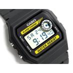 CASIO カシオ スタンダードモデル  デジタル ユニセックス腕時計　ブラック×イエローダイアル ウレタンベルト　F-94WA-9DG