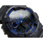 G-SHOCK ジーショック Gショック g-shock gショック アナデジ マットブラック×ブルー GA-100-1A2DR G-SHOCK