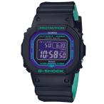 G-SHOCK レトロスポーツ CASIO 電波 ソーラー デジタル 腕時計 ブラック ターコイズ GW-B5600BL-1 逆輸入海外モデル