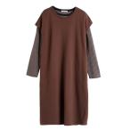 ワンピースマキシ丈半袖ワンピース無地秋アウターワンピース長袖Tシャツボーダー柄トップスインナーTシャツロングワンピース大きめ体型カバー