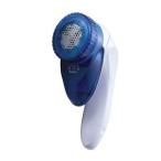 ショッピング毛玉取り 首ふり 毛玉クリーナー/毛玉取り器 〔ブルー〕 電動式 首振りヘッド 高さ調整付きカバー 安全装置付き