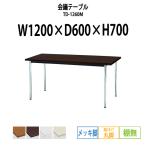 会議テーブル TD-1260M W1200XD600XH700mm 丸脚・棚なし メッキ脚タイプ 会議用テーブル ミーティングテーブル 長机 おしゃれ 会議室