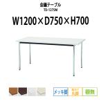会議テーブル TD-1275M W1200XD750XH700mm 丸脚・棚なし メッキ脚タイプ 会議用テーブル ミーティングテーブル 長机 おしゃれ 会議室