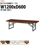 折りたたみテーブル 座卓 TE-1260 (共貼り) W1200XD600XH330mm 折りたたみ座卓テーブル 折畳 会議用テーブル 長机 集会場 公民館 塾
