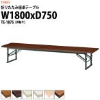 折りたたみテーブル 座卓 TE-1875 (共貼り) W1800XD750XH330mm 折りたたみ座卓テーブル 折畳 会議用テーブル 長机 集会場 公民館 塾