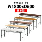 会議用テーブル 折りたたみ TW-1860T W1800xD600xH700mm 塗装 パネルなし 棚付 会議テーブル 折り畳み 折畳 ミーティングテーブル 長机