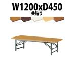 折りたたみテーブル 座卓 TZ-1245 (共貼り) W1200XD450XH330mm 折りたたみ座卓テーブル 折畳 会議用テーブル 長机 集会場 公民館 塾