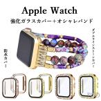 アップルウォッチカバーバンドセット Apple watchカバーバンド 強化ガラスカバー Apple Watch 40 41 42 44 45 46 49mm
