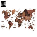 世界地図木製3Dパズルオフィスホーム背景壁装飾ペンダント