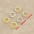 29%OFF　ローマ字模様円形コネクターのパーツ　55個入り　選べる3色【2018/2/13入荷】