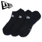 メール便発送 即納可☆【NEW ERA】 ニューエラ ソックス ソックス ショート 3ペア ブラック 14518171