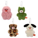 新商品 mojojojo マスコット キーホルダー とり（ピンク）/ ねこ（抹茶）/ くま（レオパード）/ いぬ（ブラック×ホワイト） 尾崎歩美 mojo グッズ ぬい 雑貨