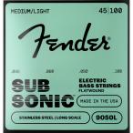 Fender SubSonic 9050L Bass Strings, Flatwound Stainless Steel, Long Scale, Gauges .045-.100 ベース弦 フェンダー