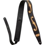 Gretsch F-Holes Leather Strap, Black and Tan, 3" гитара ремешок Gretsch 