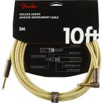 Fender Deluxe Series Instrument Cable, Straight/Angle, 10' Tweed ギター/ベースケーブル フェンダー